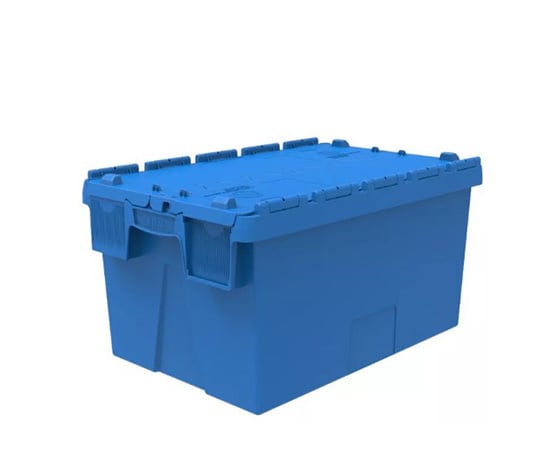 Caixa ALC azul com tampa acoplada fechada, foto oficial do catálogo