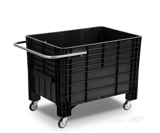 Contentor 1030 preto com rodas e cabo metálico, em foto oficial do produto.