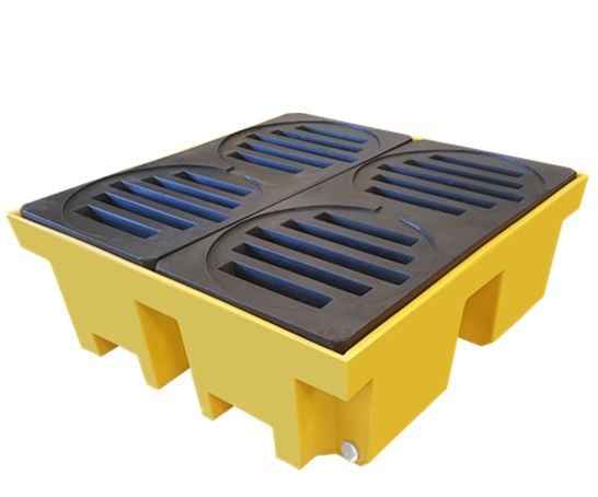 Pallet de Contenção Para 4 Tambores 420L Perfil Alto