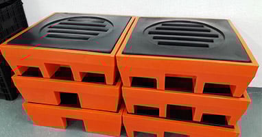 Pallets de plástico higiênicos e duráveis